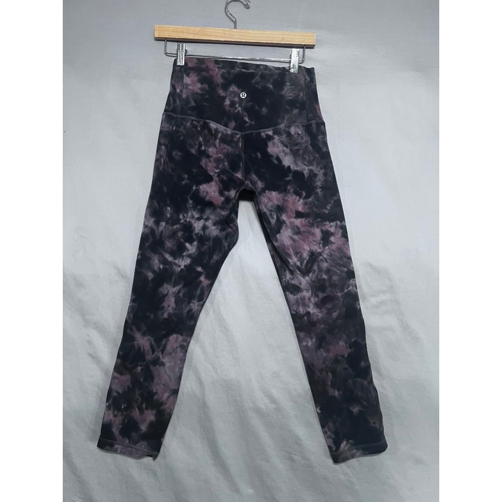 Lululemon Align High-Rise Leggings Diamond Dye Graphite Grey Pink Bliss 23" Sz 2